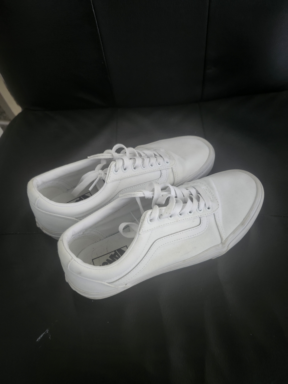 Vans Men's All-White Low-Top Sneakers